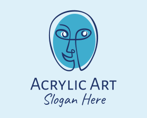 Blue Face Art  logo design