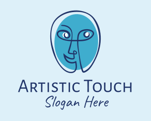 Blue Face Art  logo design