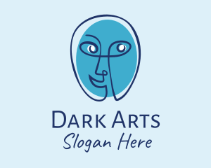 Blue Face Art  logo design