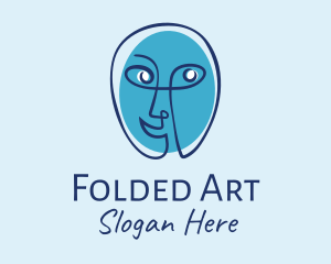 Blue Face Art  logo design