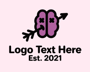 Dead - Dead Brain Arrow logo design