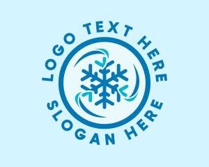 Cold - Industrial Snowflake Refrigeration logo design