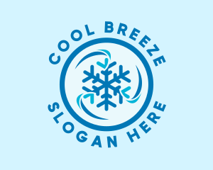 Industrial Snowflake Refrigeration logo design