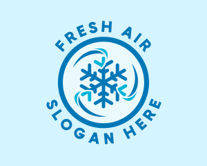 Industrial Snowflake Refrigeration logo design