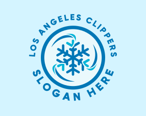 Air Conditioner - Industrial Snowflake Refrigeration logo design