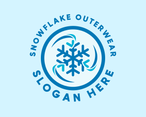 Industrial Snowflake Refrigeration logo design