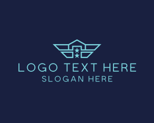 Winged - Navy Wing House logo design