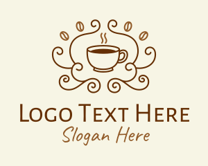 Hand Brew - Coffee Cup Cafe logo design
