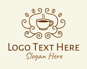 Caffeine - Coffee Cup Cafe logo design