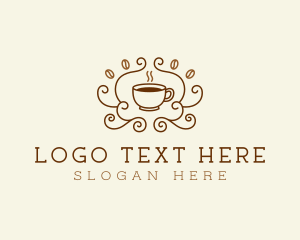 Caffeine - Coffee Cup Cafe logo design