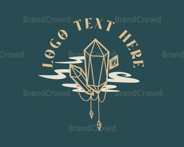 Whimsical Diamond Crystals Logo