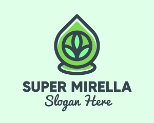 Green Bio Oil Droplet Logo