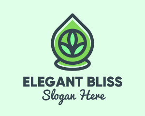 Essence - Green Bio Oil Droplet logo design