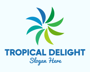 Tropical Leaves Brand  logo design