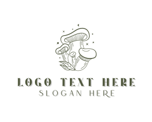 Whimsical - Organic Mushroom Farm logo design
