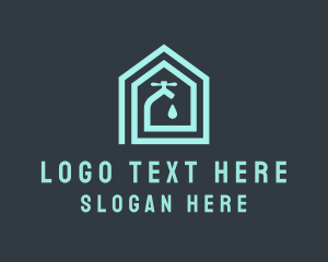 Faucet - Plumbing House Faucet logo design