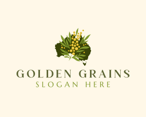 Australia Golden Wattle logo design