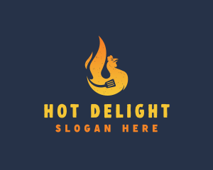 Hot Roast Chicken logo design