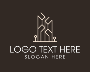 Residential Building - Modern Building Tower logo design