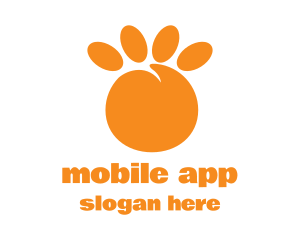 Juice Bar - Orange Peach Paw logo design