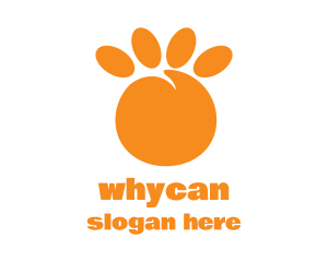 Orange Orange - Orange Peach Paw logo design