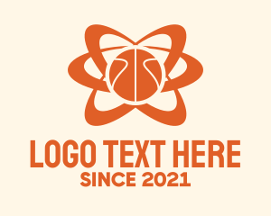 Sports Team - Orange Basketball Orbit logo design