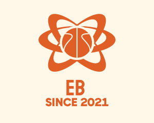 Ball - Orange Basketball Orbit logo design