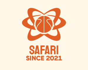 Planet - Orange Basketball Orbit logo design