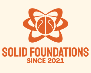 Sports Channel - Orange Basketball Orbit logo design