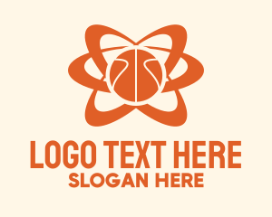 Orange Basketball Orbit  Logo