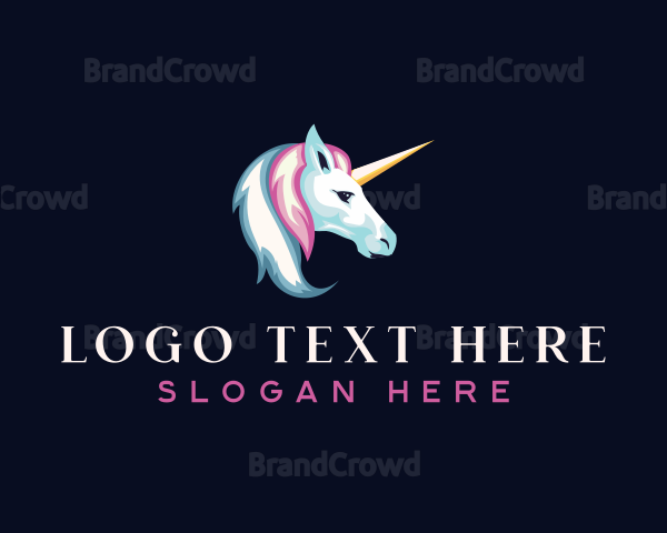 Unicorn Mythical Horse Logo