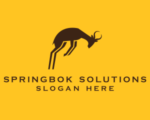 Springbok - Jumping Wild Springbok logo design