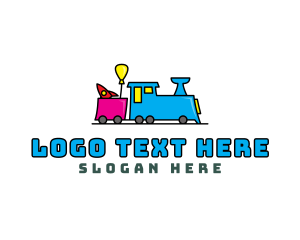 Children - Toy Train Daycare logo design