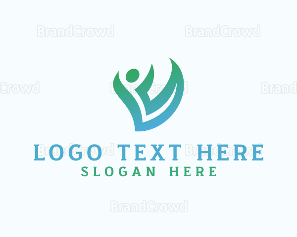 Human Foundation  Letter V Logo