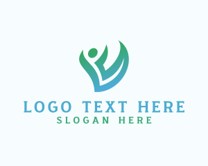 Letter V - Human Foundation  Letter V logo design
