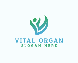 Human Foundation  Letter V logo design