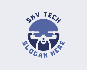 Drone Camera Surveillance logo design