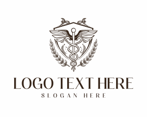 Antique - Vintage Caduceus Doctor logo design