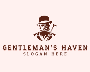 Gentleman Hipster Grooming logo design