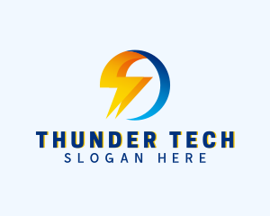 Electric Thunder Bolt logo design