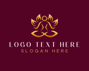 Stretch - Spiritual Lotus Yoga logo design