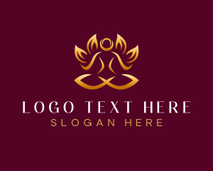 Zen - Spiritual Lotus Yoga logo design