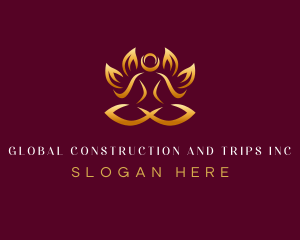 Praying - Spiritual Lotus Yoga logo design