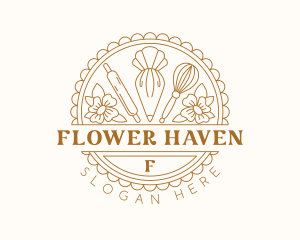 Flower Baking Confectionery logo design