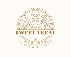 Bake - Flower Baking Confectionery logo design