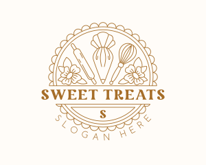 Flower Baking Confectionery logo design