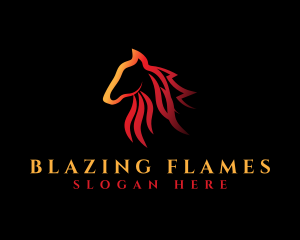 Hot Flaming Horse logo design