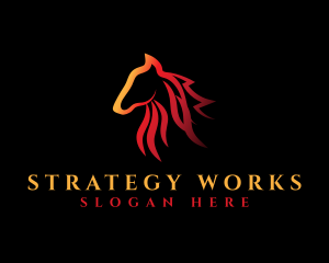 Hot Flaming Horse logo design