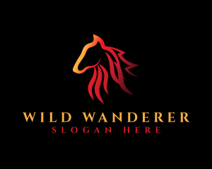 Hot Flaming Horse logo design