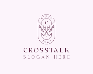Heraldry - Elegant Bird Crest logo design